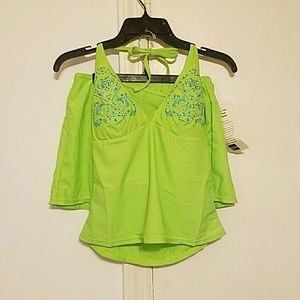 NWT Ocean Dream Halter Tankini Size 10